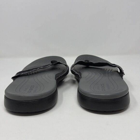 Crocs Men’s Size 13 Comfort Santa Cruz Thong Sandals 205612 Black STORE MODEL main image 15